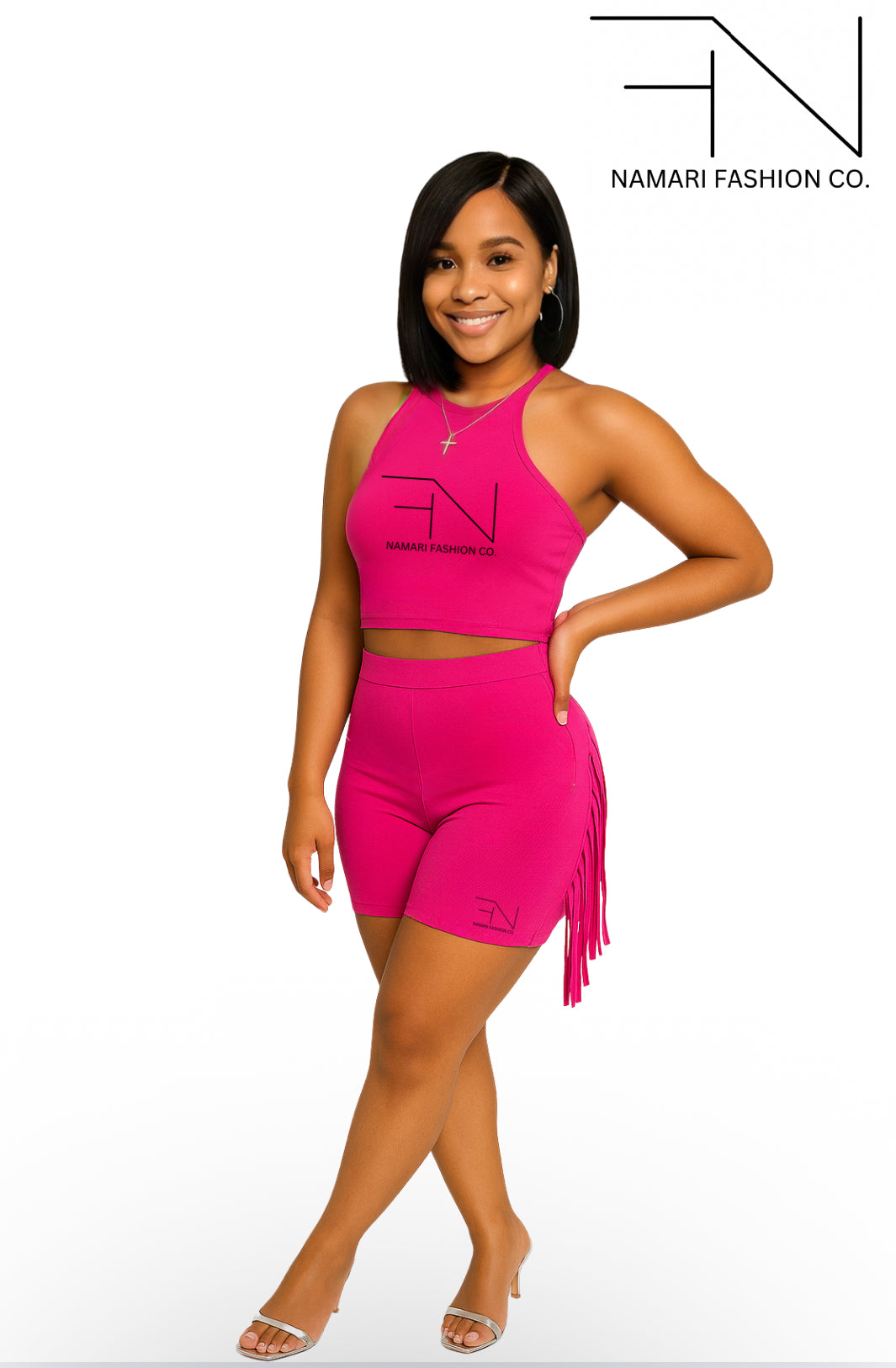 Fringy short set