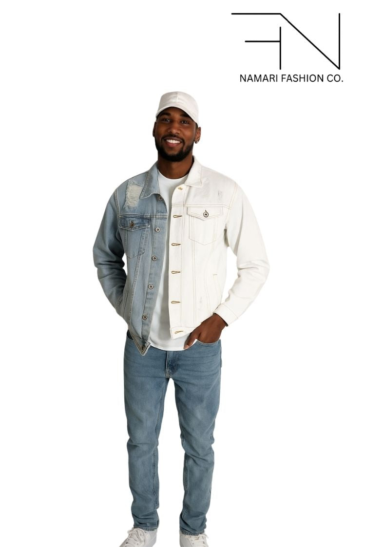 2 toned jean jacket