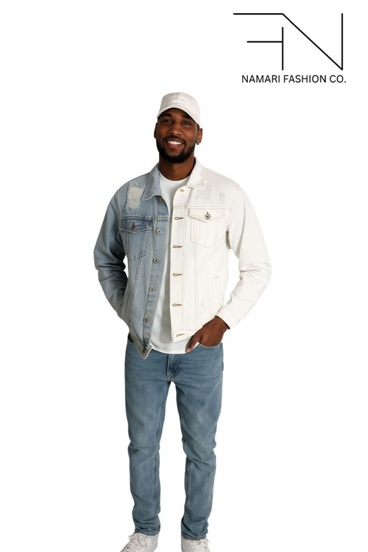 2 toned jean jacket
