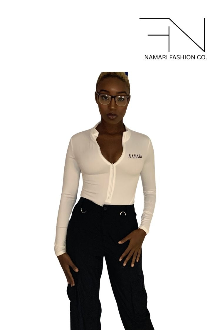 Bey zip up bodysuit