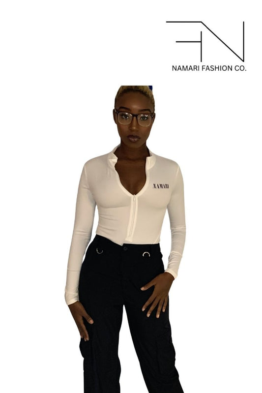 Bey zip up bodysuit