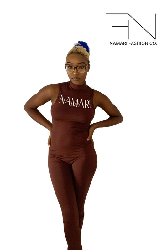 Long brown bodysuit